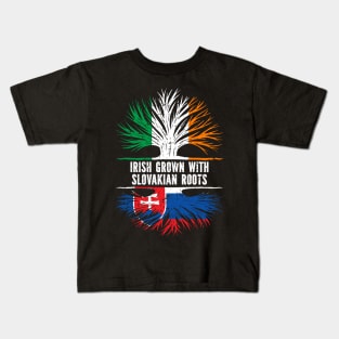 Irish Grown With Slovakian Roots Ireland Flag Kids T-Shirt